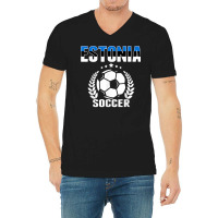 Estonia Soccer Fans Jersey Proud Estonian Football Supporter T Shirt V-neck Tee | Artistshot