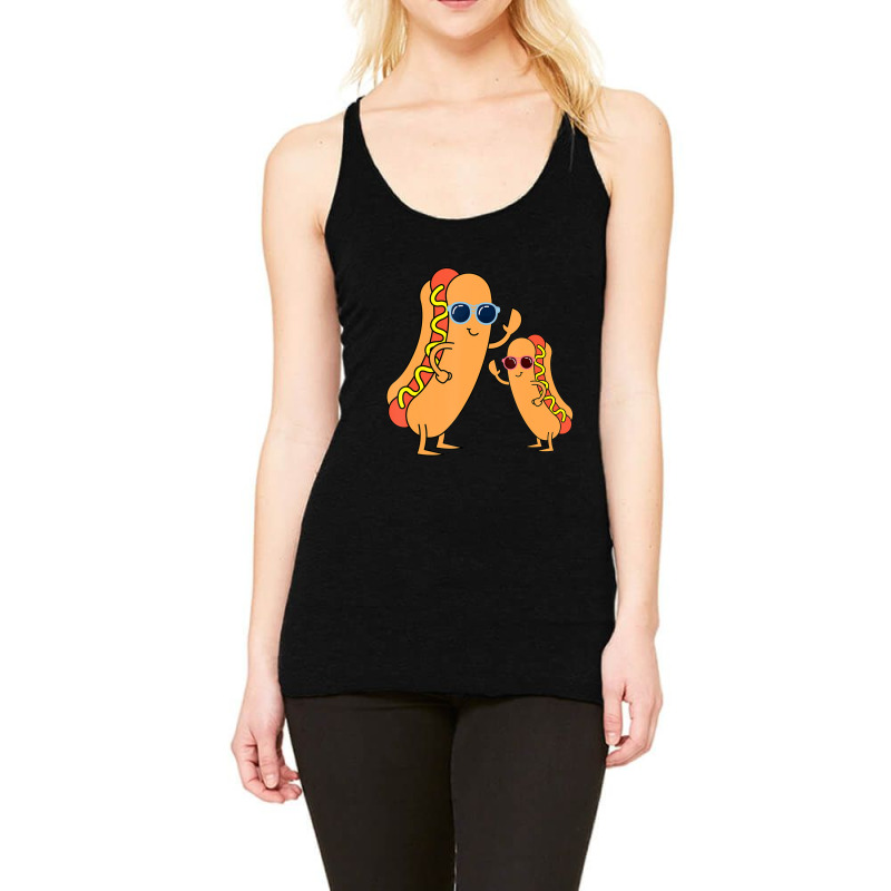 Cool Franks Sausages Weiner Fast Food Sunglasses Hot Dog Racerback Tank by Konlasa6638 | Artistshot