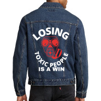 Losing Toxic People Is A Win Men Denim Jacket | Artistshot