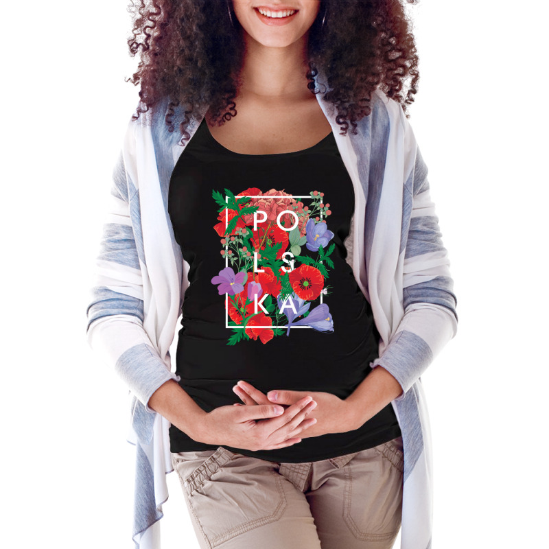 Flowers Of Poland Word Art   Polska Polish Pride Pullover Hoodie Maternity Scoop Neck T-shirt by cm-arts | Artistshot