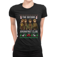 The Second Ugly Christmas Breakfast Sweater Club Costume Ladies Fitted T-shirt | Artistshot