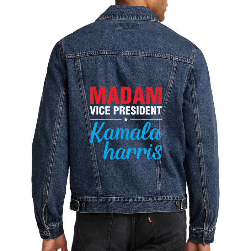 Kamala Madam Vice President Biden Vp 2020 Kamala Men Denim Jacket | Artistshot