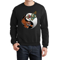 Asian Dragon Tiger Yin Yang Tiger Crewneck Sweatshirt | Artistshot