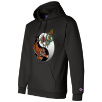 Asian Dragon Tiger Yin Yang Tiger Champion Hoodie | Artistshot