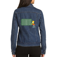 The Simpsons Bart I Will Not Instigate Revolution Ladies Denim Jacket | Artistshot