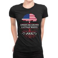 American Grown With Latvian Roots   Latvia Premium T Shirt Ladies Fitted T-shirt | Artistshot