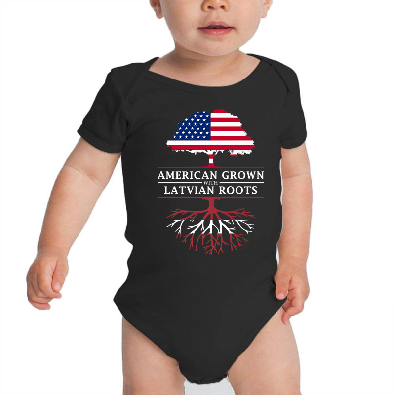 American Grown With Latvian Roots   Latvia Premium T Shirt Baby Bodysuit by cm-arts | Artistshot