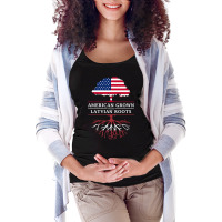 American Grown With Latvian Roots   Latvia Premium T Shirt Maternity Scoop Neck T-shirt | Artistshot