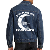 I Black Out Solar Eclipse Men Denim Jacket | Artistshot