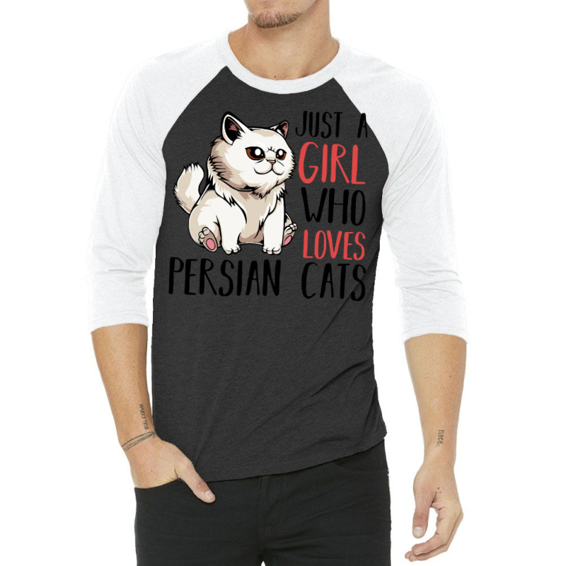 Cat T  Shirt Persian Cat T  Shirt (4) 3/4 Sleeve Shirt | Artistshot