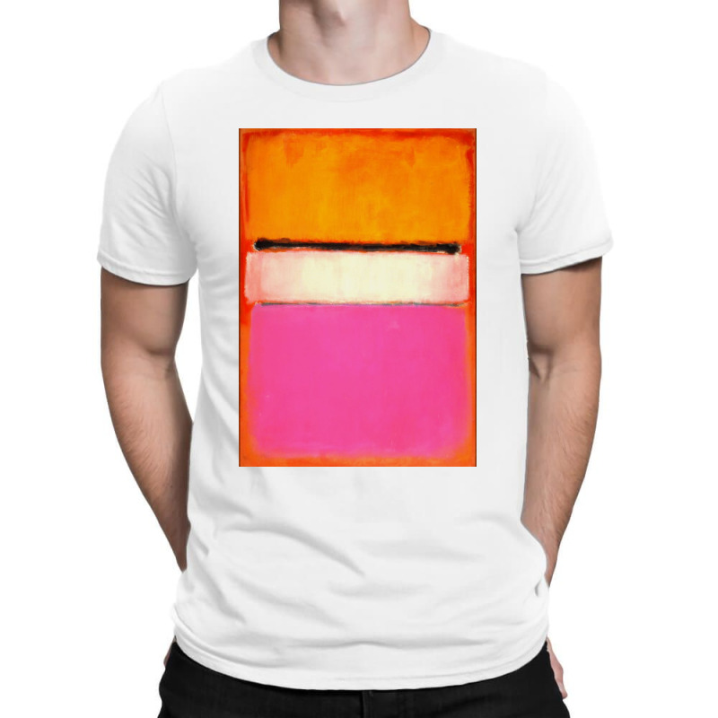 Mark White Center (yellow, Pink And Lavender On Rose) T-shirt | Artistshot