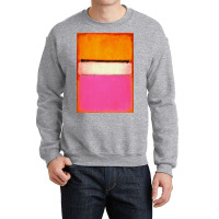 Mark White Center (yellow, Pink And Lavender On Rose) Crewneck Sweatshirt | Artistshot