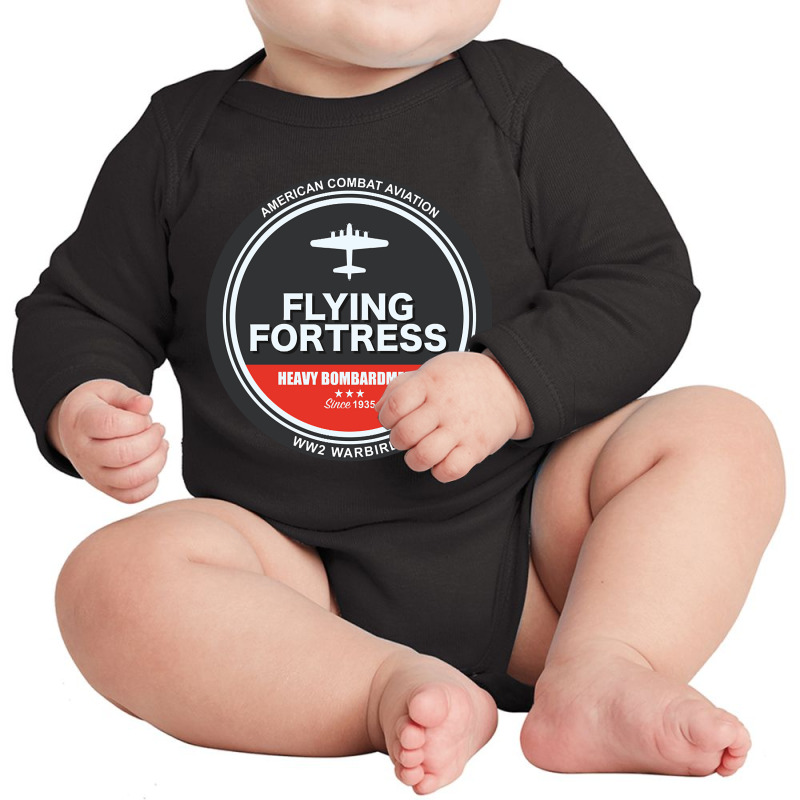 B-17 Flying Fortress Patch (3) Long Sleeve Baby Bodysuit by Kanmosrin52 | Artistshot