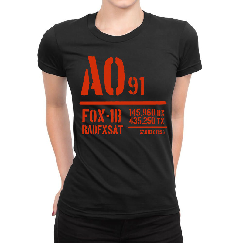 Ao91 Amateur Radio Satellite Premium T Shirt Ladies Fitted T-Shirt by cm-arts | Artistshot