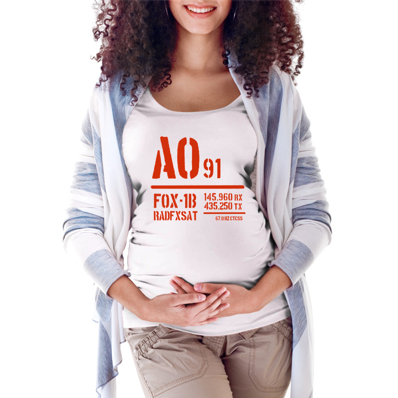 Ao91 Amateur Radio Satellite Premium T Shirt Maternity Scoop Neck T-shirt by cm-arts | Artistshot