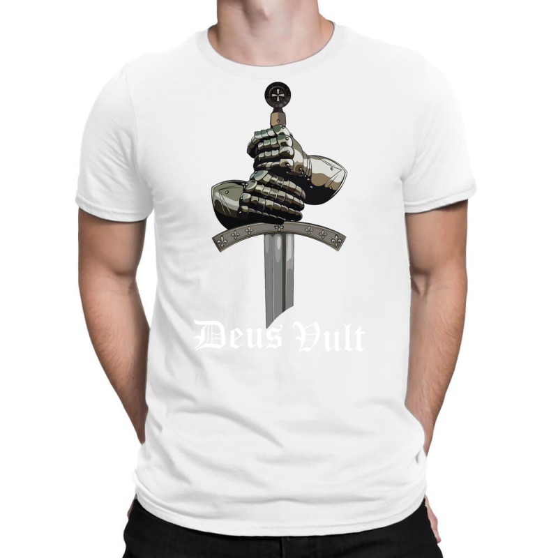 Deus Vult   Catholic Crusader Templar Knight   Sword & Armor Long Slee T-shirt | Artistshot