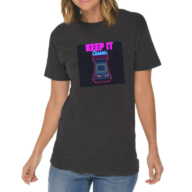 Keep It Classic Retro 90s Arcade Games Vintage T-Shirt by SaulHiggins | Artistshot