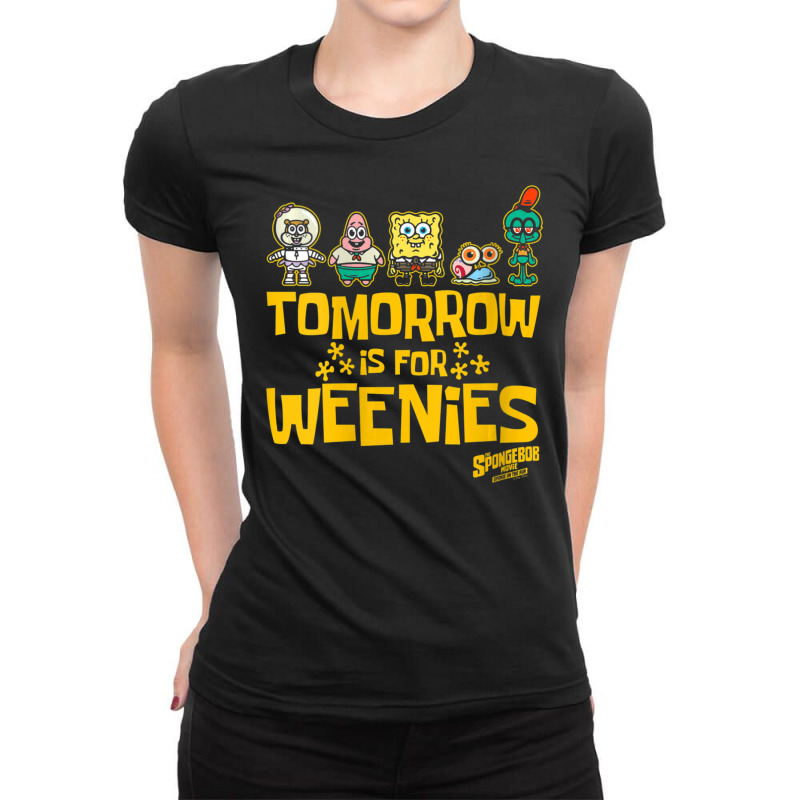 Womens Sponge On The Run Tomorrow Is For Weenies Group Shot V-neck Ladies Fitted T-Shirt by Kenlapnek62 | Artistshot