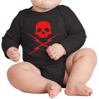 Skull And Bolts, Skull And Bolts Vintage, Skull And Bolts Art, Skull A Long Sleeve Baby Bodysuit | Artistshot