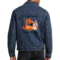 Dogs Pumpkin Halloween  It's The Most Wonderful Time Or The Year Men Denim Jacket | Artistshot