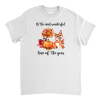 Dogs Pumpkin Halloween  It's The Most Wonderful Time Or The Year Classic T-shirt | Artistshot