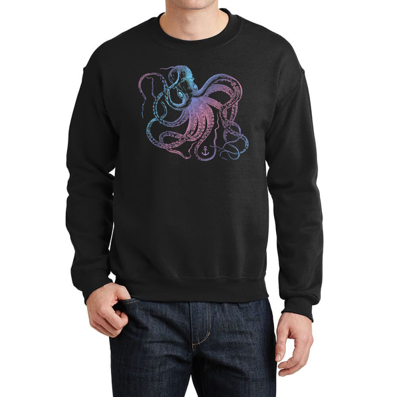 Octopus Cool Vintage Marine Biologist Ocean Sea Life 1 Crewneck Sweatshirt | Artistshot