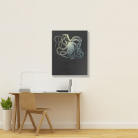 Octopus Cool Vintage Marine Biologist Ocean Sea Life 3 Portrait Canvas Print | Artistshot