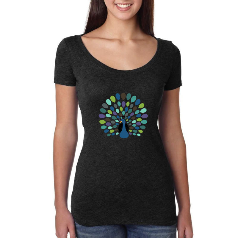 Peacock Time Women's Triblend Scoop T-shirt by NicholasRoberson | Artistshot