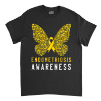 Butterfly Endometriosis Awareness Month Endo Support Ribbon Classic T-shirt | Artistshot