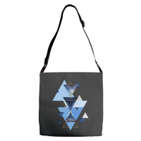 Geometric Triangle Compilation In Blue Adjustable Strap Totes | Artistshot