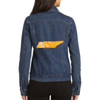 Orange And White Tennessee Ladies Denim Jacket | Artistshot