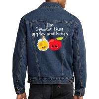 Rosh Hashanah Apples And Honey Shana Tova Jewish New Year T Shirt Men Denim Jacket | Artistshot