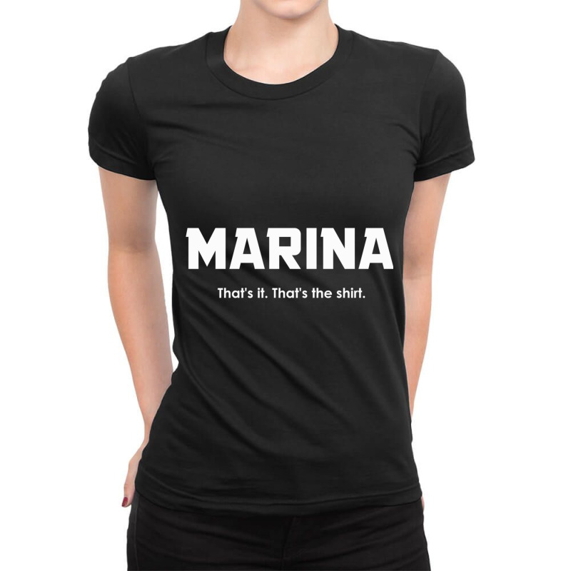 Just Marina Ladies Fitted T-Shirt by cm-arts | Artistshot