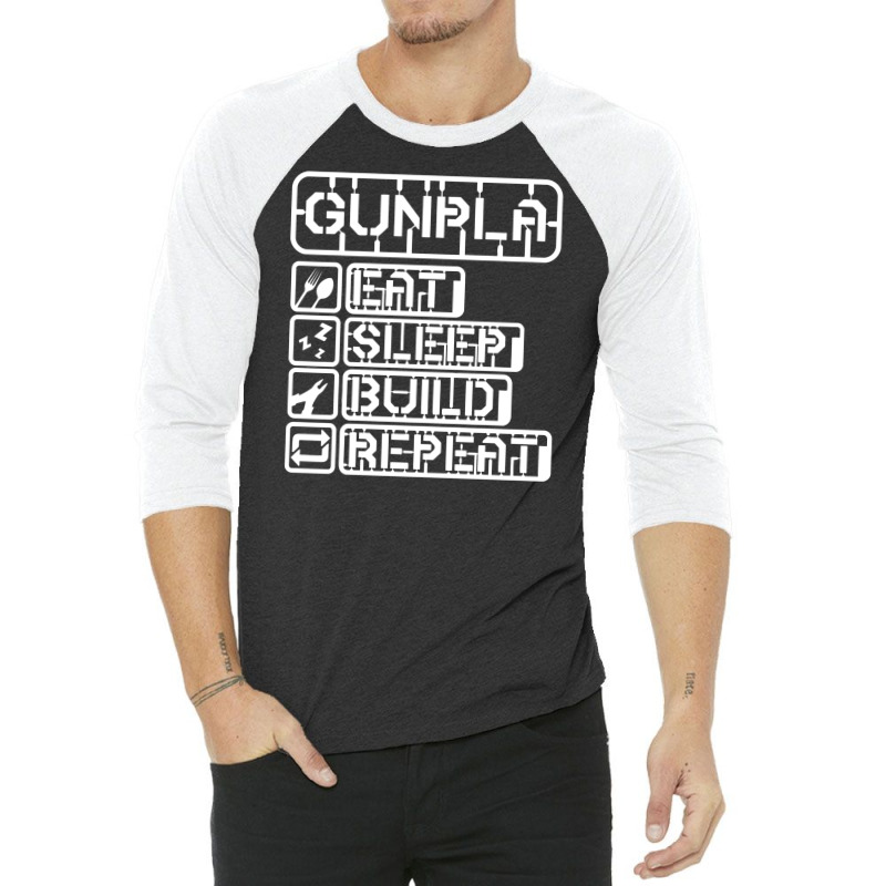 Gunpla Daily Doze White Design 3/4 Sleeve Shirt | Artistshot