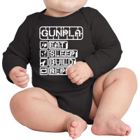 Gunpla Daily Doze White Design Long Sleeve Baby Bodysuit | Artistshot