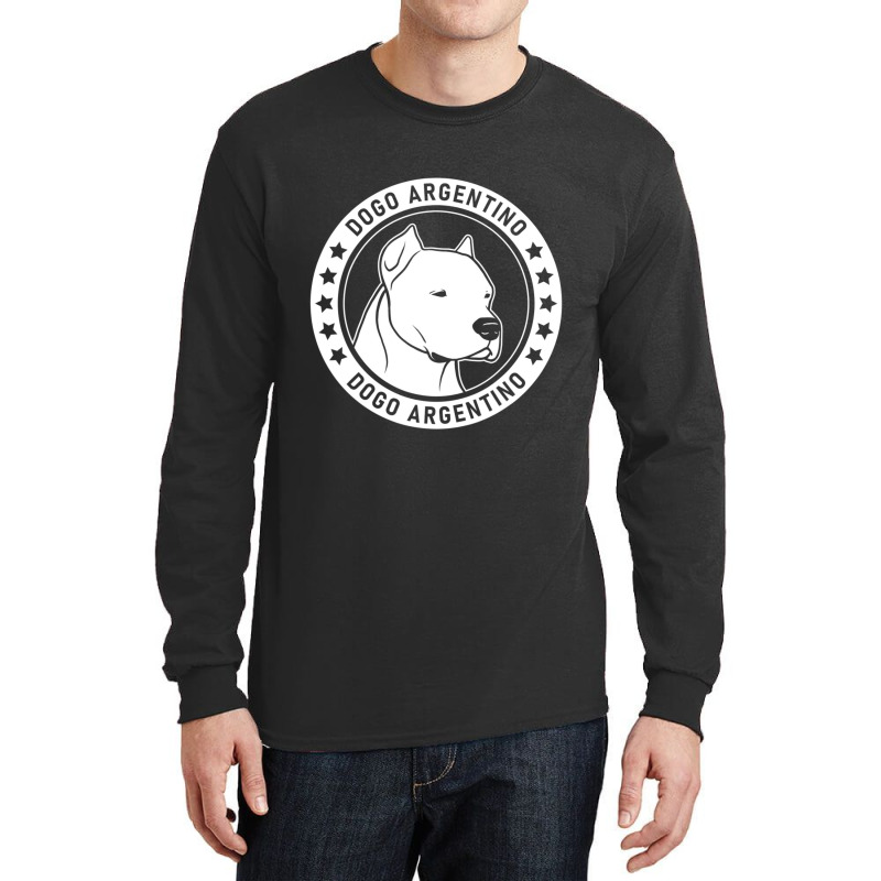 Dogo Argentino Dog Portrait Long Sleeve Shirts | Artistshot