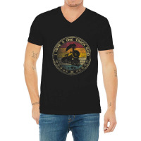 I Have A One Track Mind Train Retro Engine Model Railroad V-neck Tee | Artistshot