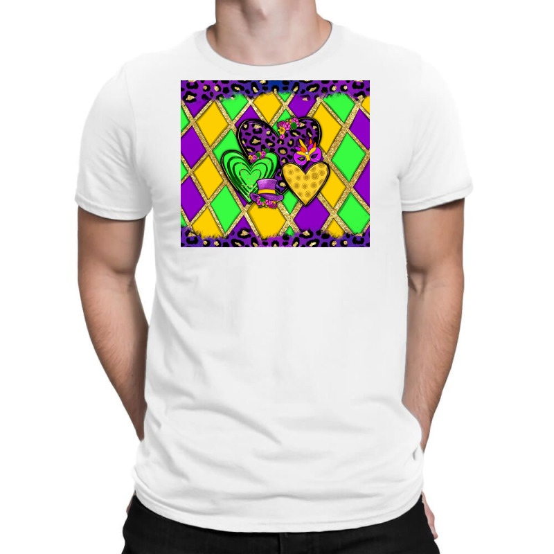 Mardi Gras Hearts T-shirt | Artistshot