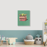 Adopt A Baby Mandalorian Baby Yoda Portrait Canvas Print | Artistshot