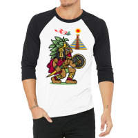 Ancient Aztec Warrior Dln8 Aliens At Tenochtitlan T Shirt 3/4 Sleeve Shirt | Artistshot