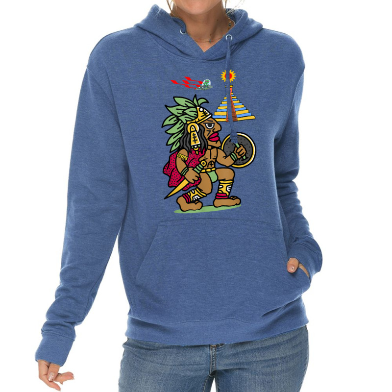 Ancient Aztec Warrior Dln8 Aliens At Tenochtitlan T Shirt Lightweight Hoodie by cm-arts | Artistshot