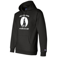 I Had To Call In Sick My Arm Is In A Cast Funny Fishing Champion Hoodie | Artistshot