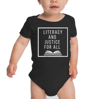 Womens Literacy And Justice For All Literacy Teacher Reading V-neck Baby Bodysuit | Artistshot