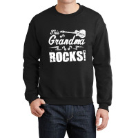 This Grandma Rocks Guitar Rock N Roll Crewneck Sweatshirt | Artistshot