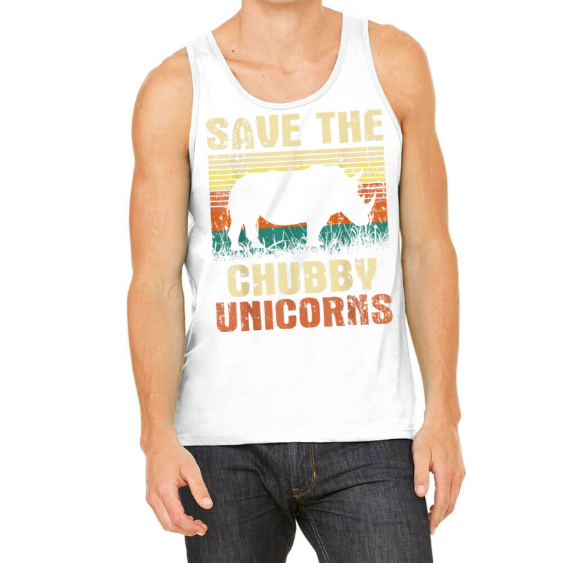 Save The Chubby Unicorns   Zoologist Rhino Lover Rhinoceros T Shirt Tank Top by cm-arts | Artistshot