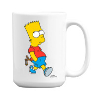 The Simpsons Bart Simpson With Slingshot Premium T Shirt 15 Oz Coffee Mug | Artistshot