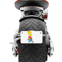 The Simpsons Bart Simpson With Slingshot Premium T Shirt Motorcycle License Plate | Artistshot