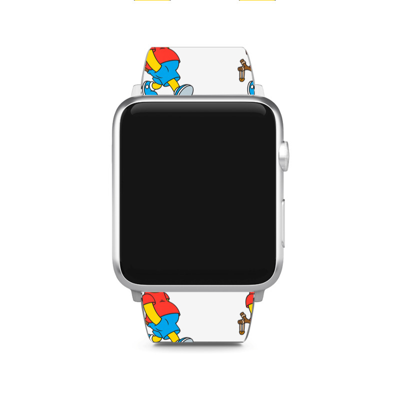 The Simpsons Bart Simpson With Slingshot Premium T Shirt Apple Watch Band | Artistshot