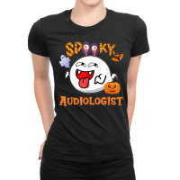 Boo Halloween Costume Spooky Audiologist T Shirt Ladies Fitted T-shirt | Artistshot