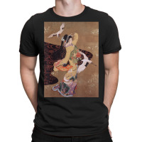 Dance Of Cranes Japanese Retro Art T-shirt | Artistshot